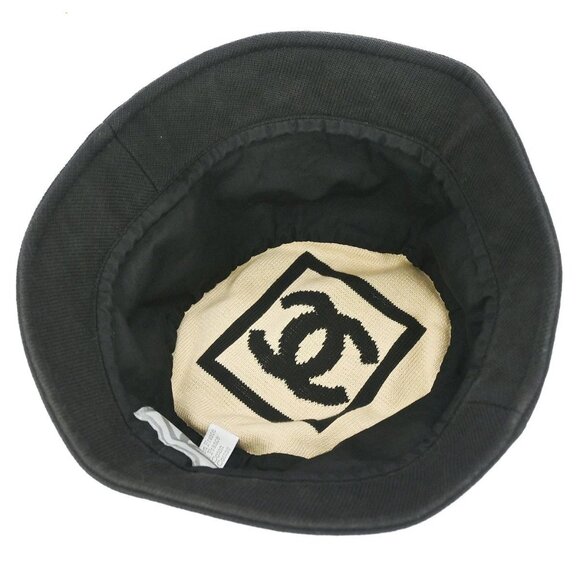 Chanel Sport Line Hat Black #M Small Good 145536 - Picture 3 of 7